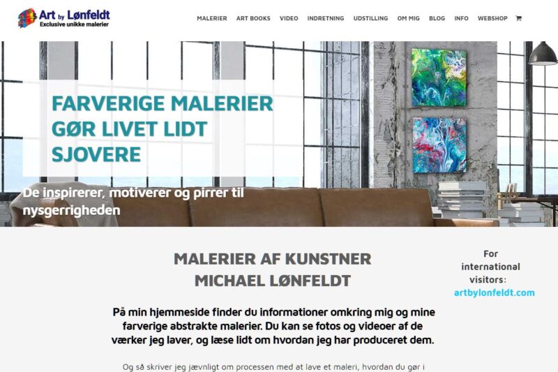 hjemmesiden Art by Lønfeldt