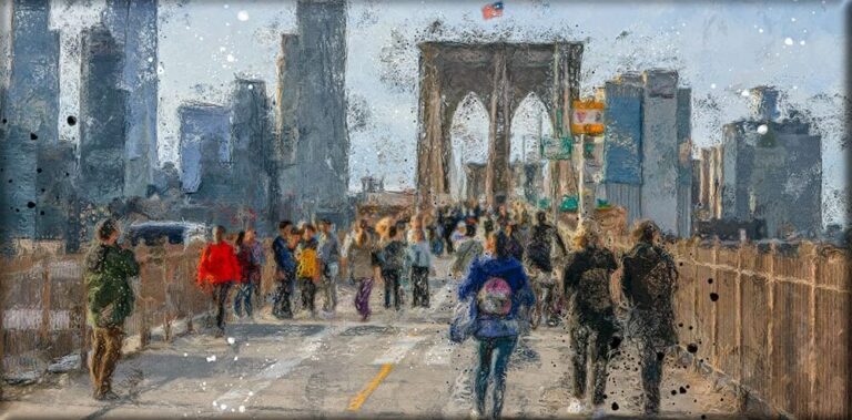 Billede på lærred New York Brooklyn Bridge