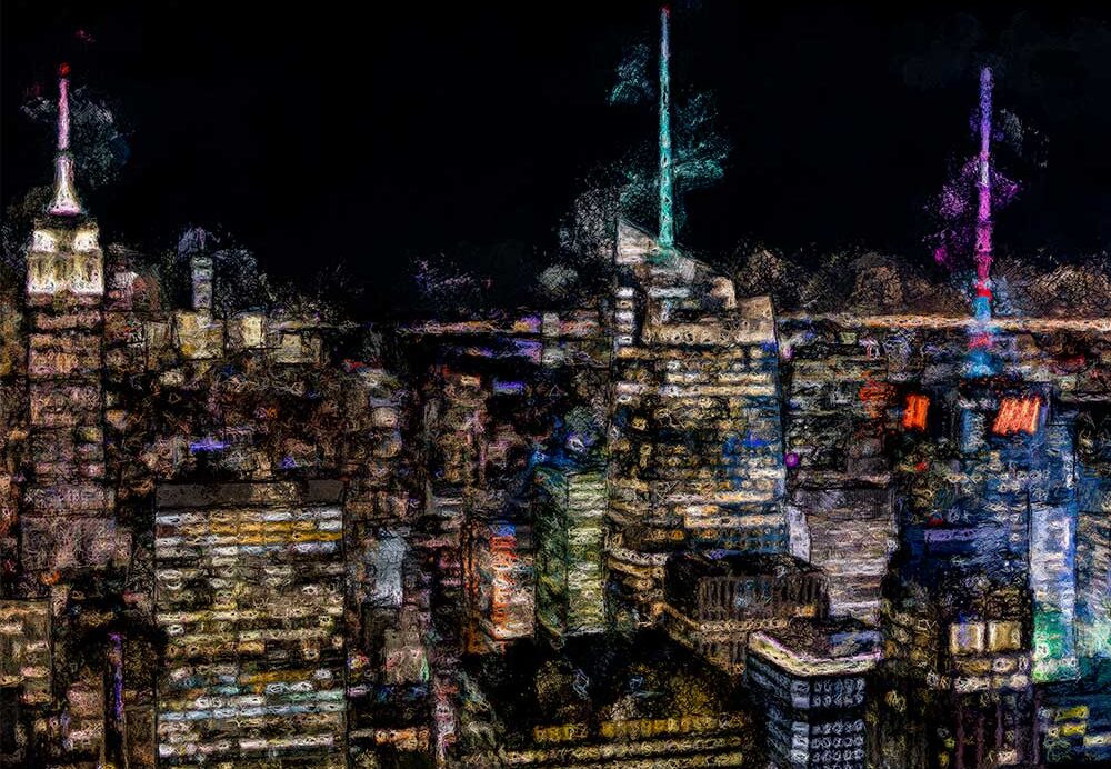 New York plakat skyline nat