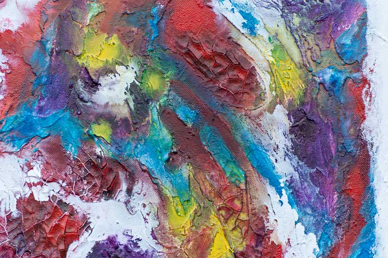 Maleri med detaljer Horizon I 60x60 cm