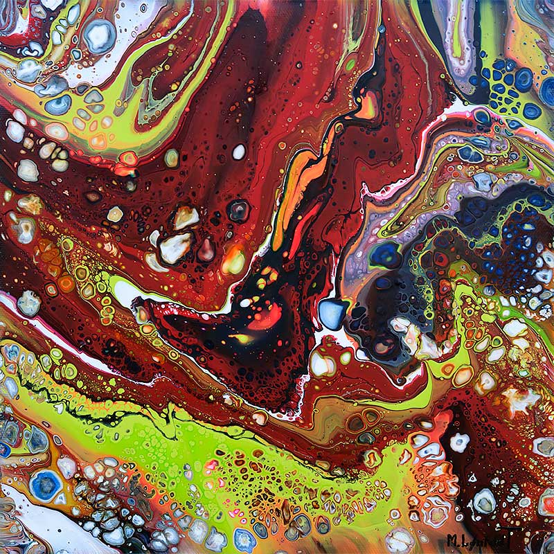 Abstrakt akrylbillede Clarity I 30x30 cm