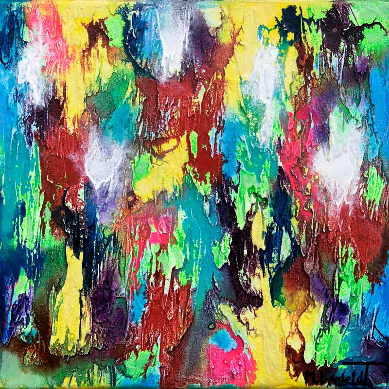 Lille kunstmaleri Alteration I 30x30 cm