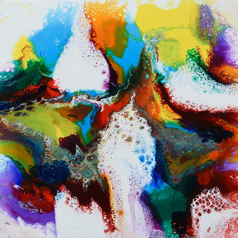 Stilfuldt maleri Brilliance I 100x100 cm