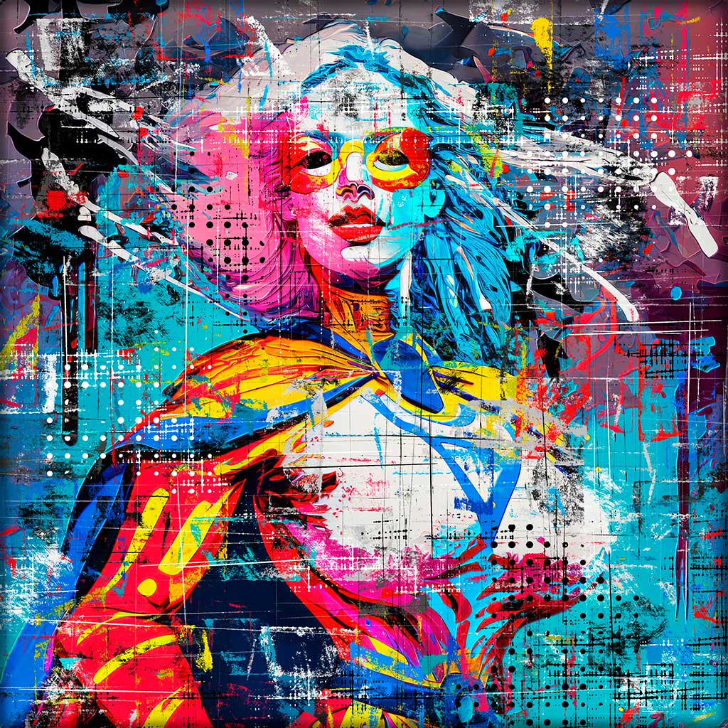 Lærredstryk pop art hero III