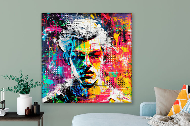 Pop art billeder på lærred til væggen
