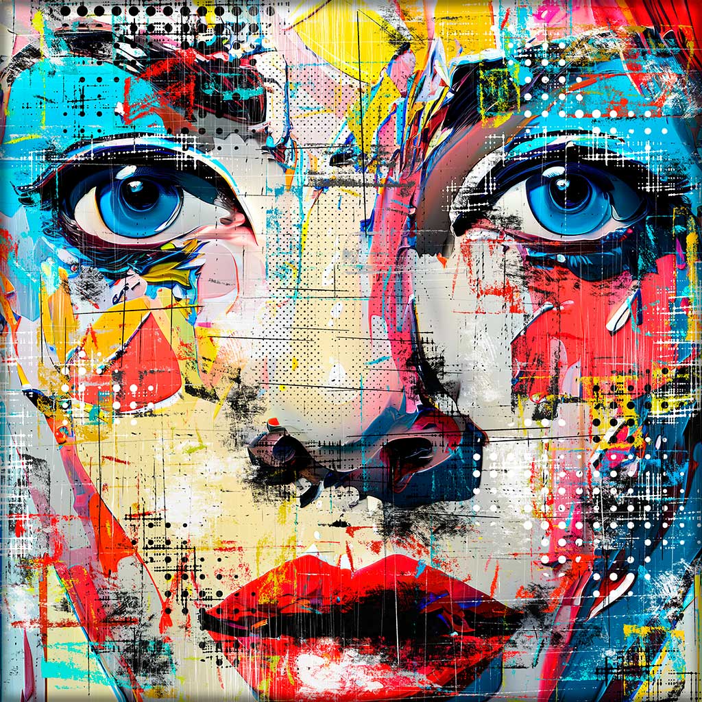 Pop art kunst tryk på lærred Woman I