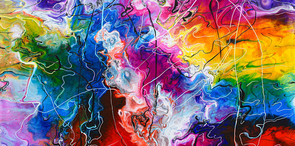 Farverig stor plakat Colorize III