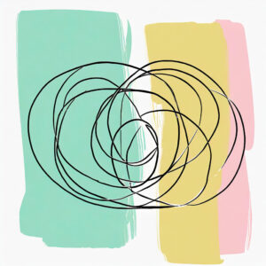 Abstrakt minimalistisk plakat Doodles II