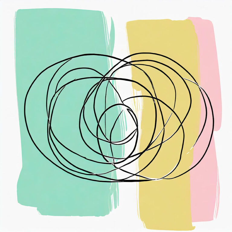 Abstrakt minimalistisk plakat Doodles II