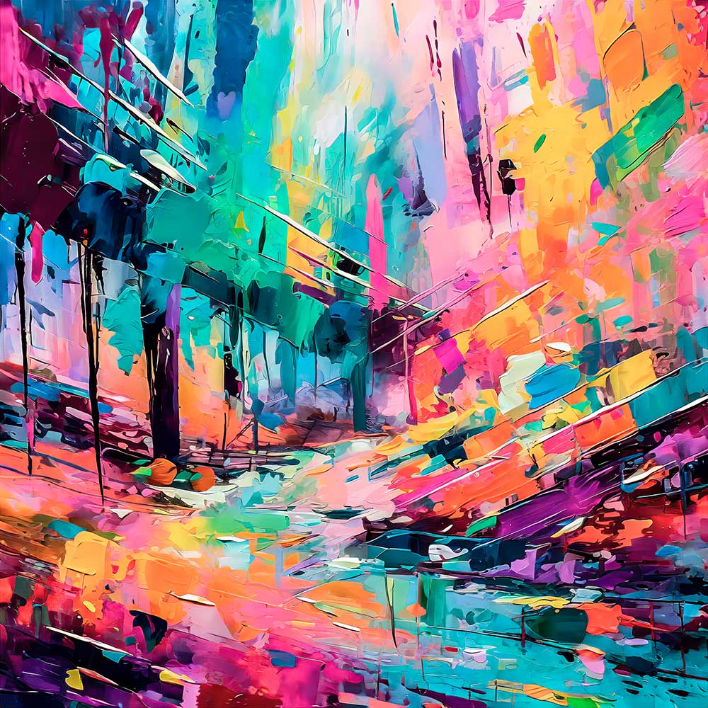 Plakat abstrakt moderne Flows II