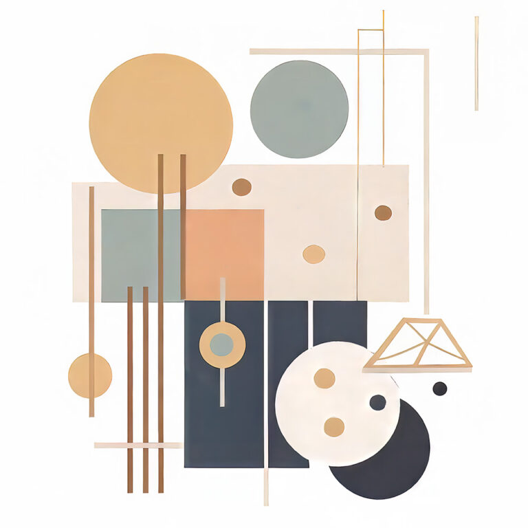 Abstrakt bauhaus plakat Blueprint II