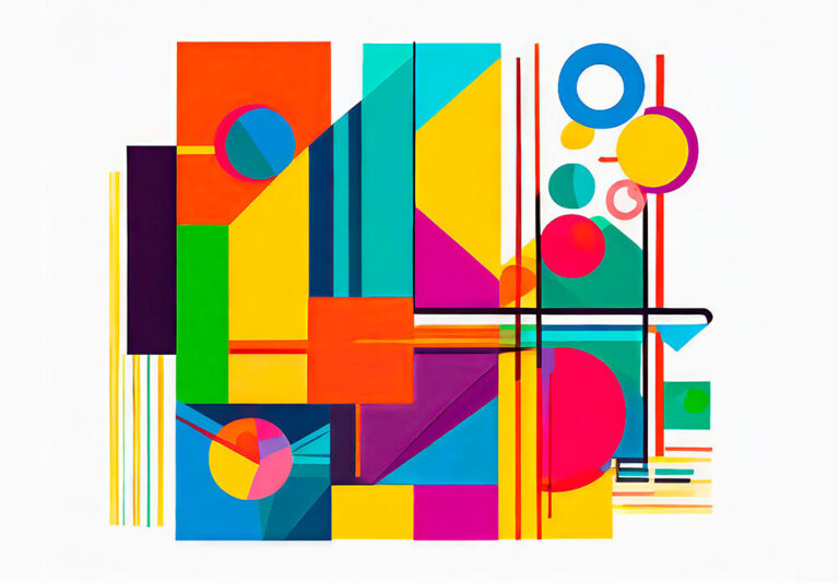 Bauhaus abstrakt plakat Mosaic III