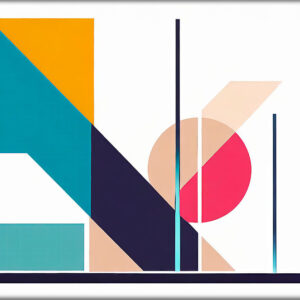 Bauhaus kunst lærredstryk Apart III