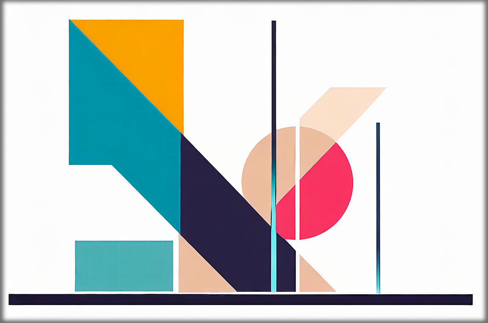 Bauhaus kunst lærredstryk Apart III