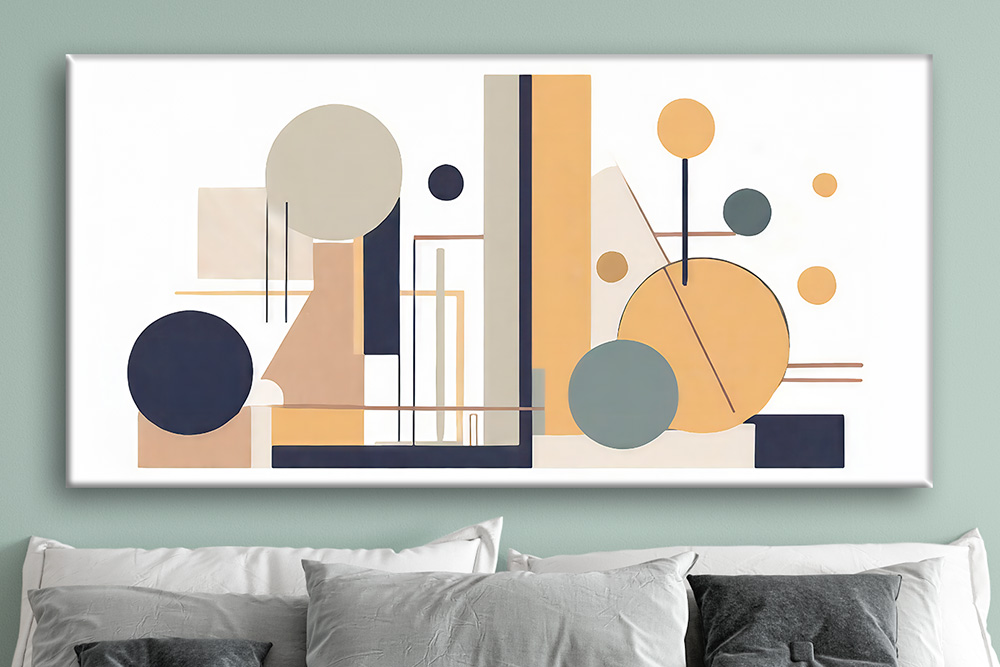 Bauhaus kunst på lærred