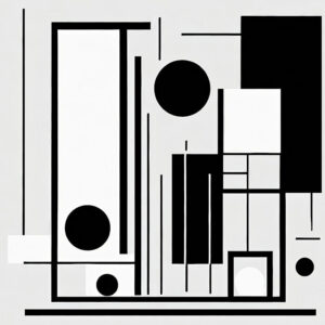 Bauhaus plakat sort hvid Pipes III