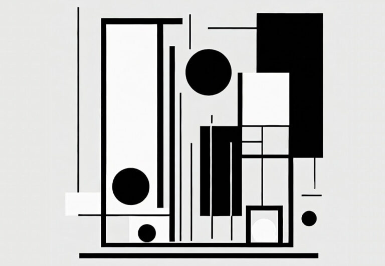 Bauhaus plakat sort hvid Pipes III