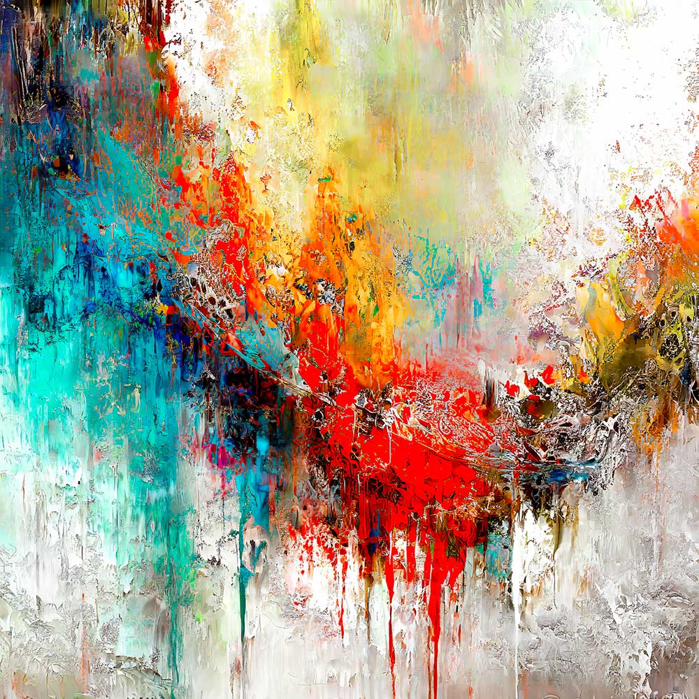 Kunstplakat abstrakt Allude II