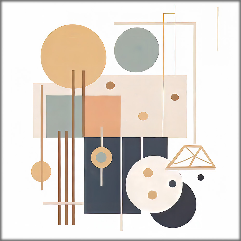 Lærredstryk kunst bauhaus Blueprint II