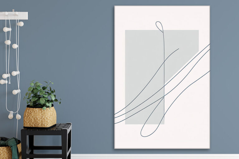 Minimalistiske billeder og plakater med kunst