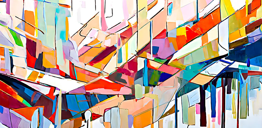 Stor kunstplakat ekspressionistisk Excess IV