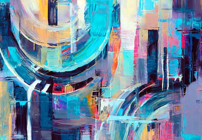 Flot abstrakt plakat Breathe III