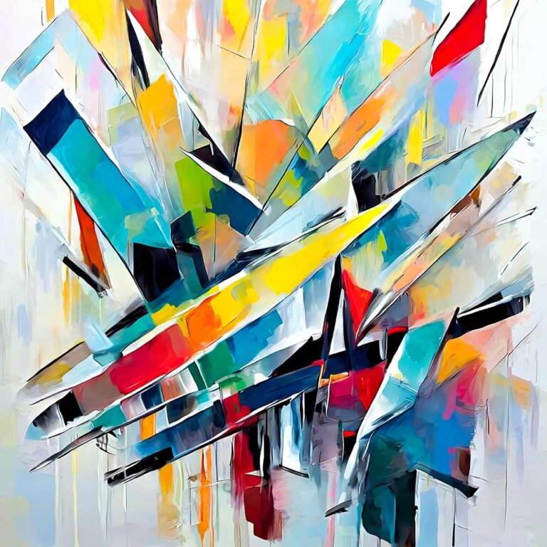Kunst plakat med farver Shards II