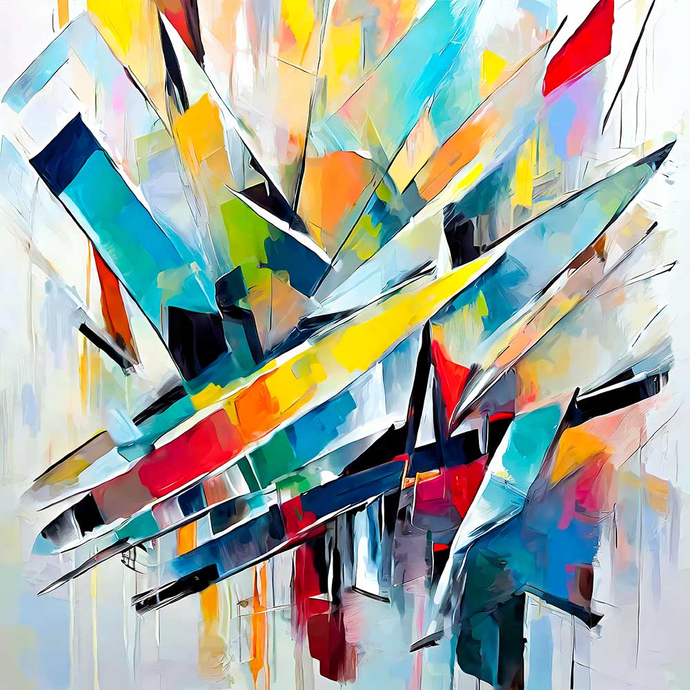 Kunst plakat med farver Shards II
