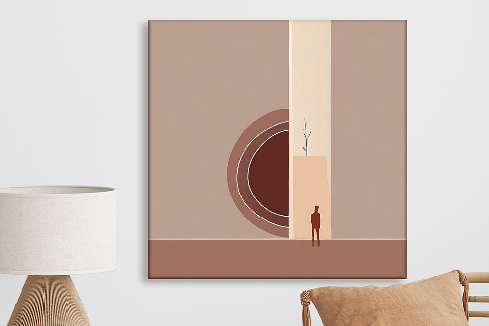 Kunst til værelset i minimalistisk stil