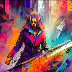 Abstrakt canvas billede Adapt III