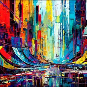 Abstrakt digital kunst Fraction I