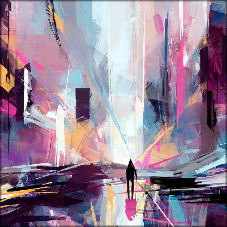 Abstrakt kunst lærredsprint Ghosts II