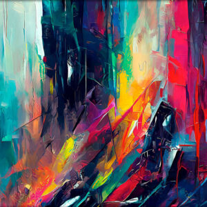 Abstrakt lærredstryk Poise III