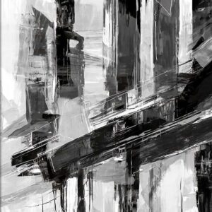Graphite V - canvas billede sort hvid