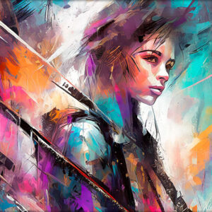 Cyberpunk art kunst lærredsbillede Immortal IV
