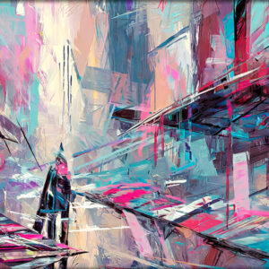 Digital kunst på lærred Vision I