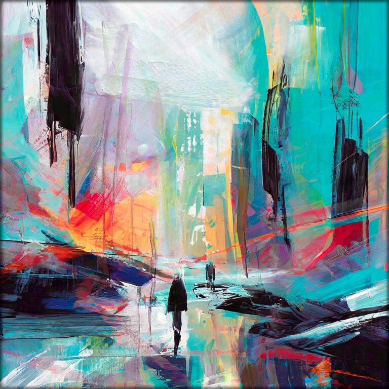 Kunst abstrakt canvas billede Scope II