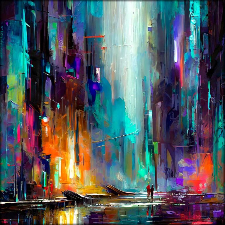 Kunst digital på lærred Illume III