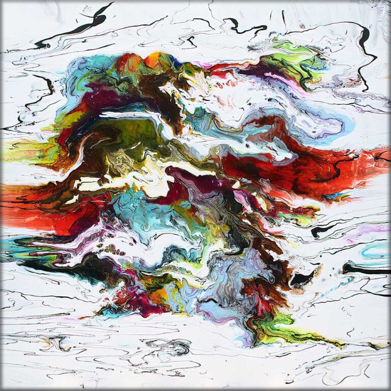 Akryl maleri abstrakt Alloy II