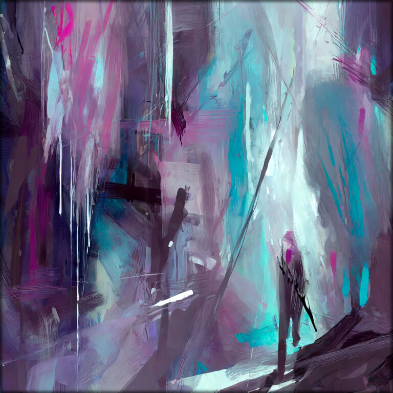 Digital kunst canvas billede Wasteland II