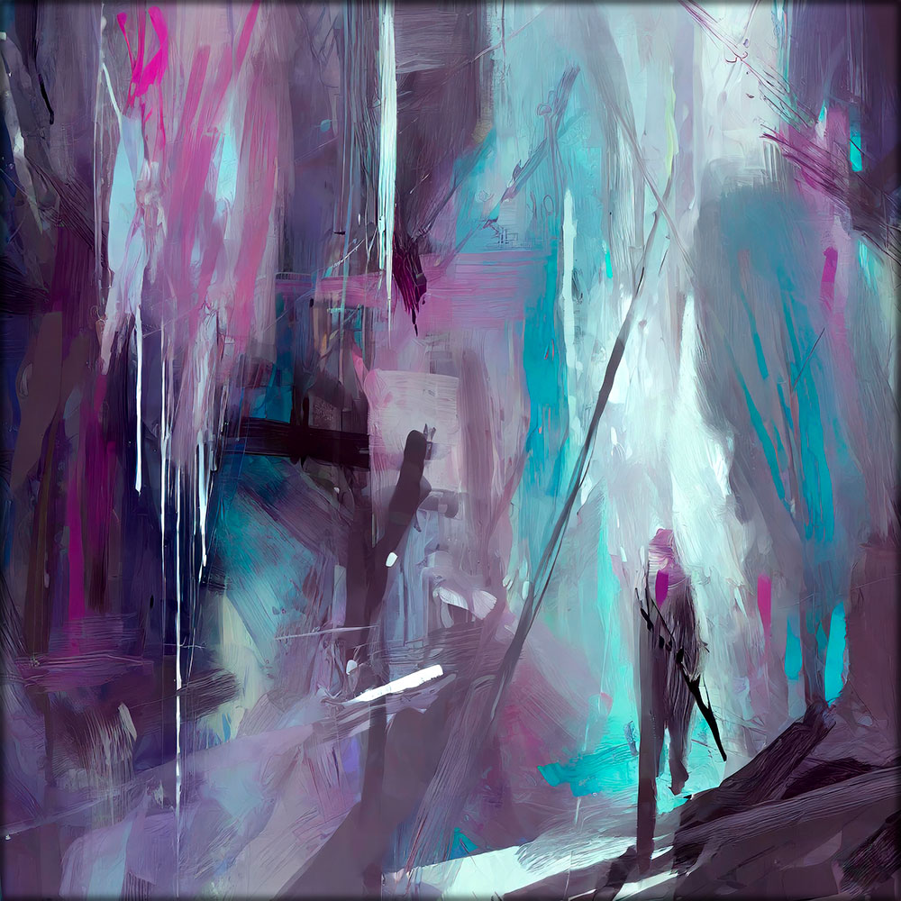 Digital kunst canvas billede Wasteland II