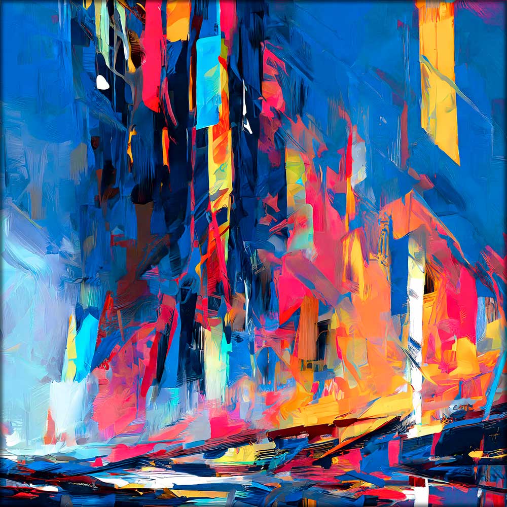 Farverigt billede på canvas Tender III