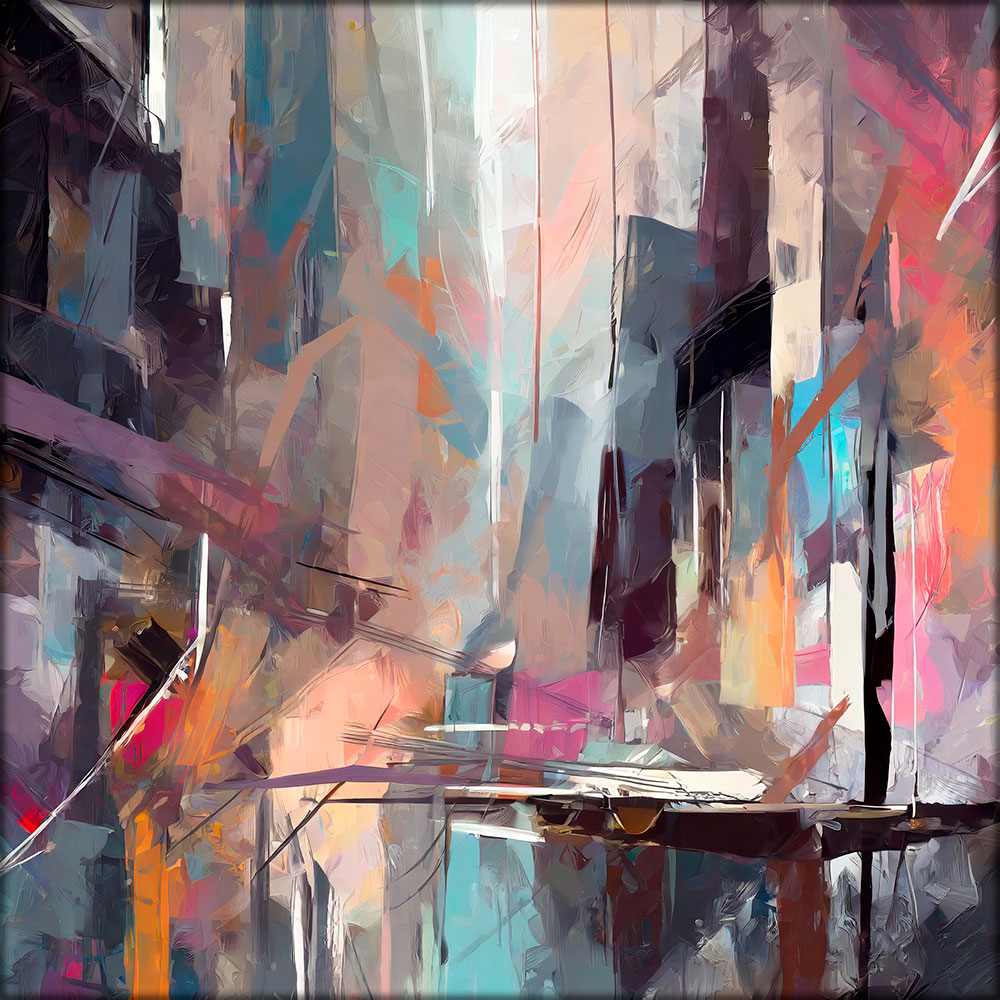 Kunst abstrakt billede Unfold II