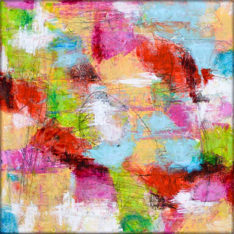 Farverig kunst på lærred Raw II