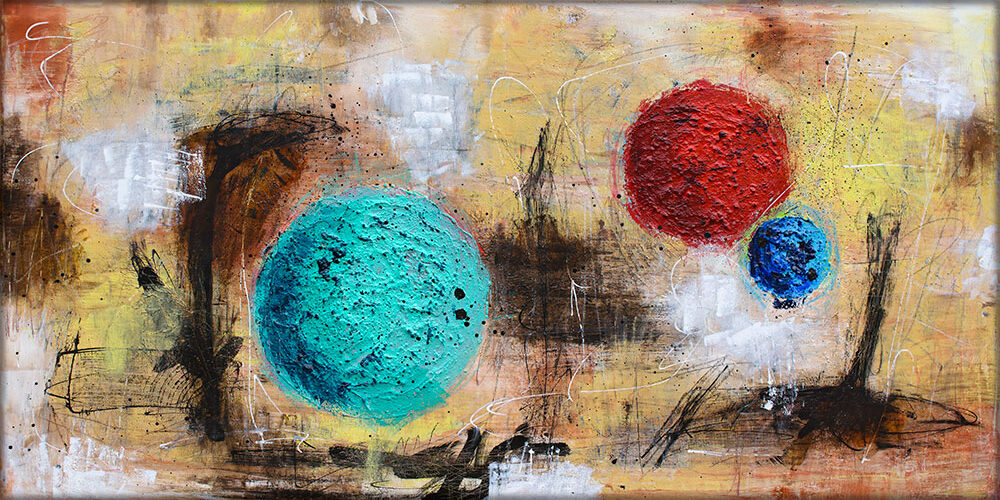 Gravity I – maleri i brune farver