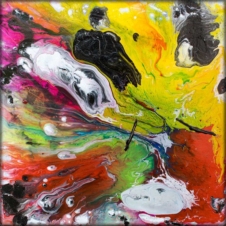 Flows IV – akrylmaleri med farver