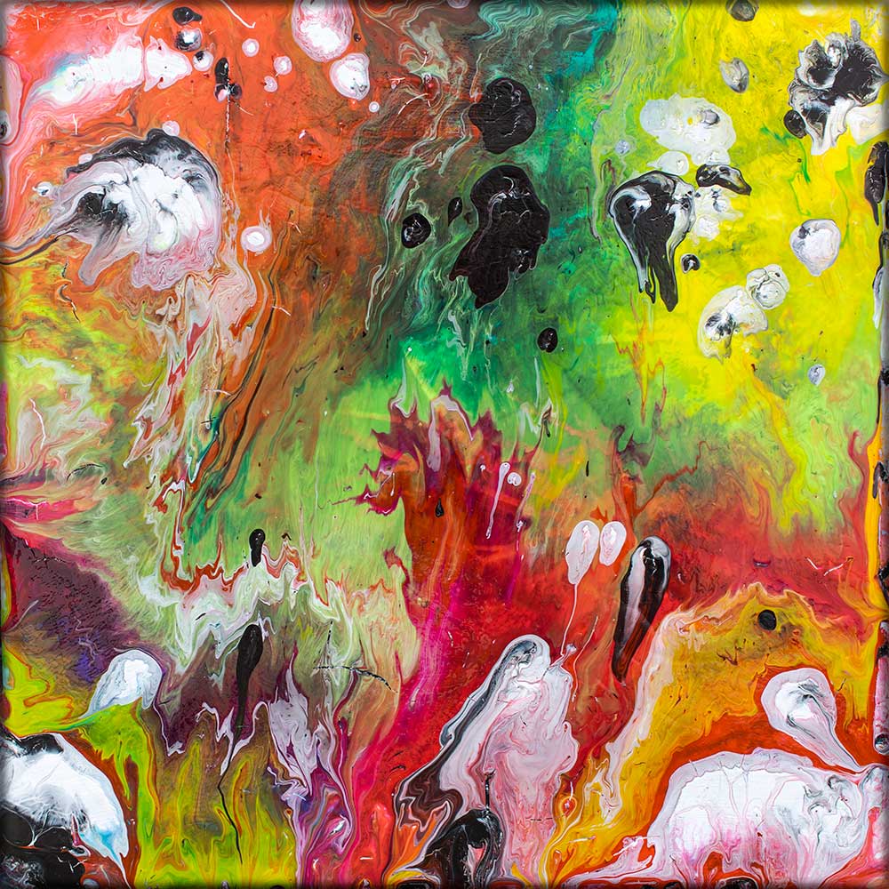 Lille kunst maleri Bloom III
