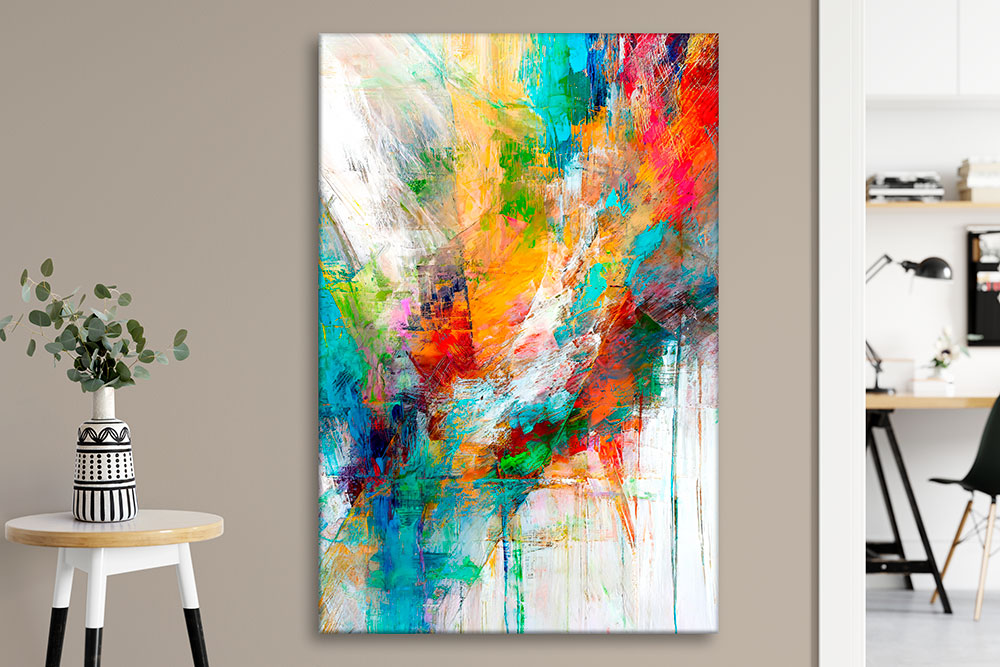 Abstrakt kunst canvas billede til stuen Glitch I