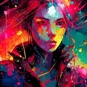 Epic I - kunstplakat farverig
