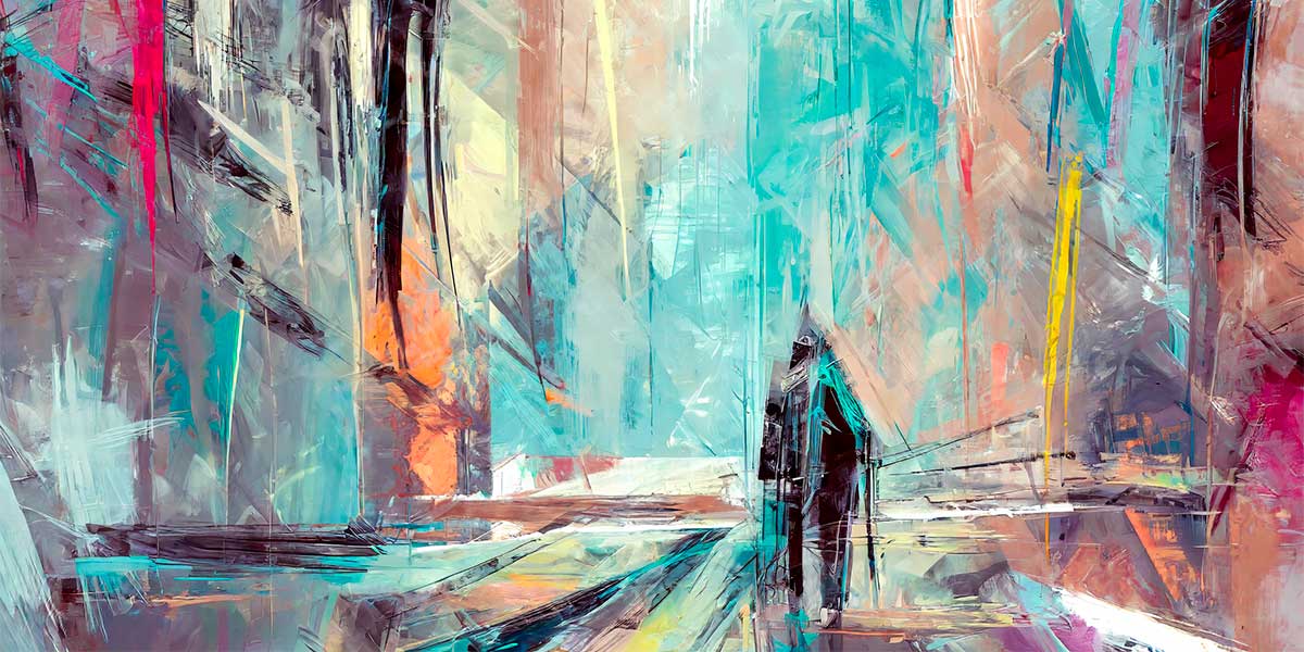 Evade I - kunstplakat abstrakt